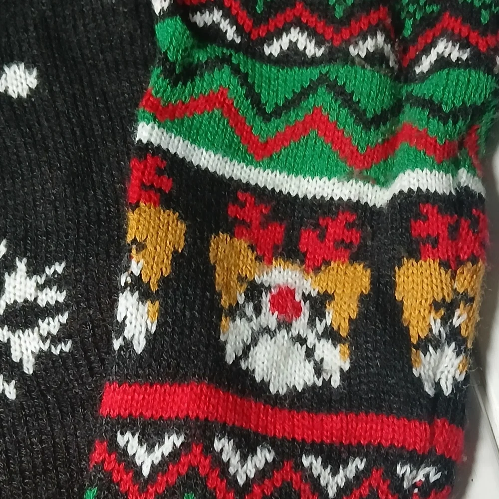 Women's XL Christmas Holiday Ugly Sweater Bull Dog “ It’s been a ruff year” - Picture 6 of 12